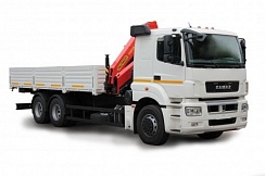 Бортовой КамАЗ на шасси 65207 с манипулятором PALFINGER РК15500А