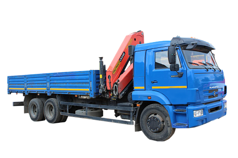 Бортовой КамАЗ 65117 с манипулятором PALFINGER 23500