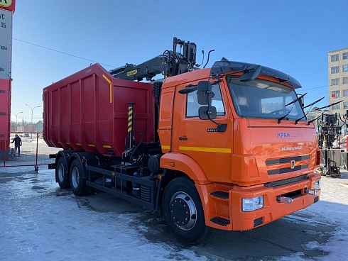 Ломовоз КамАЗ 65115 с гидроманипулятором VM10L74