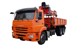 Самосвал на шасси КамАЗ 65115 с манипулятором PALFINGER IT150