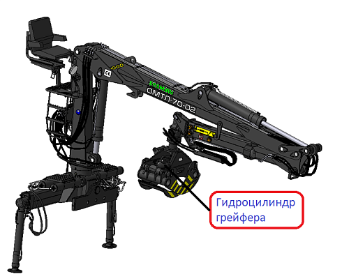 100х63 ремкомплект гидроцилиндра грейфера ОМТЛ70-02