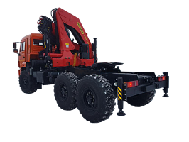 Седельный тягач на шасси КАМАЗ-43118 с манипулятором PALFINGER IM 320 на шасси