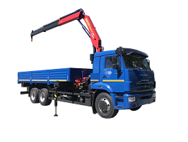 Бортовой КамАЗ 65117 с манипулятором PALFINGER IM150N