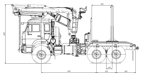 Лесовоз КамАЗ 43118 с манипулятором PALFINGER VM10L74 