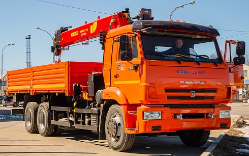 КамАЗ-65115 с тросовым КМУ PALFINGER IT-150