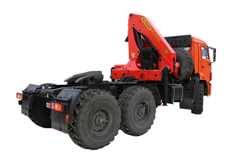 Седельный тягач на шасси KaмАЗ 45115 с манипулятором PALFINGER PK23500