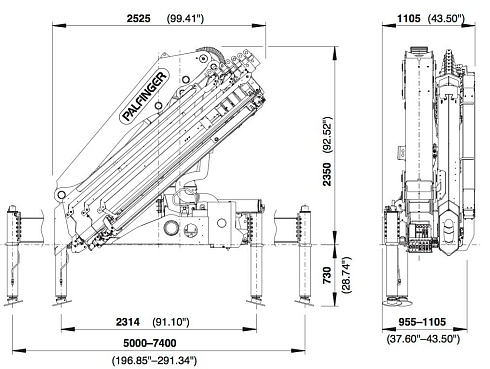 Бортовой КамАЗ 65117 с манипулятором PALFINGER PK23500А