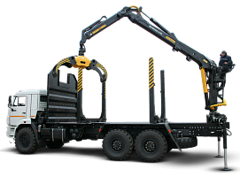 Сортиментовоз  на шасси КамАЗ 65115 с манипулятором VC8L74